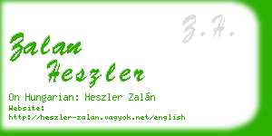 zalan heszler business card
